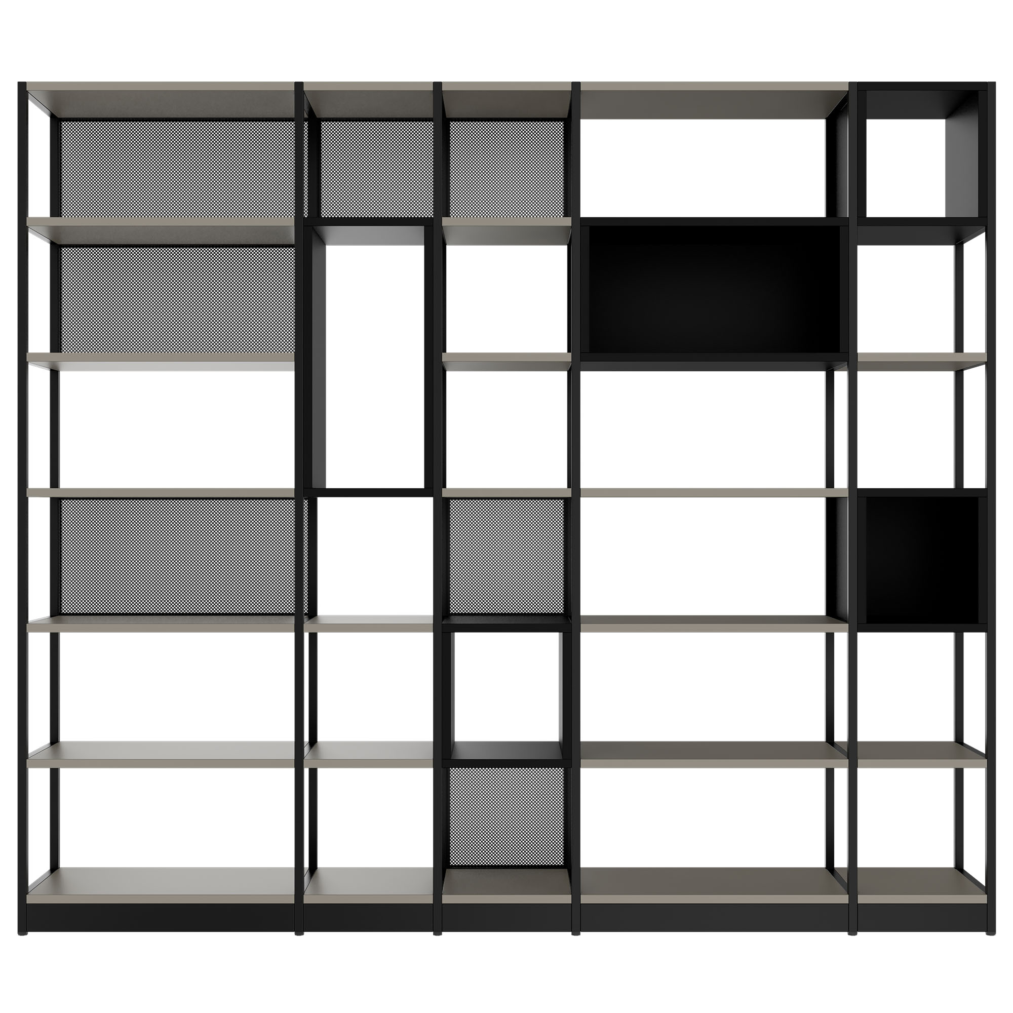 ATELLA shelf cabinet | 6 OH, 2736 x 2395 mm, Cubanite gray - 2 Main Image