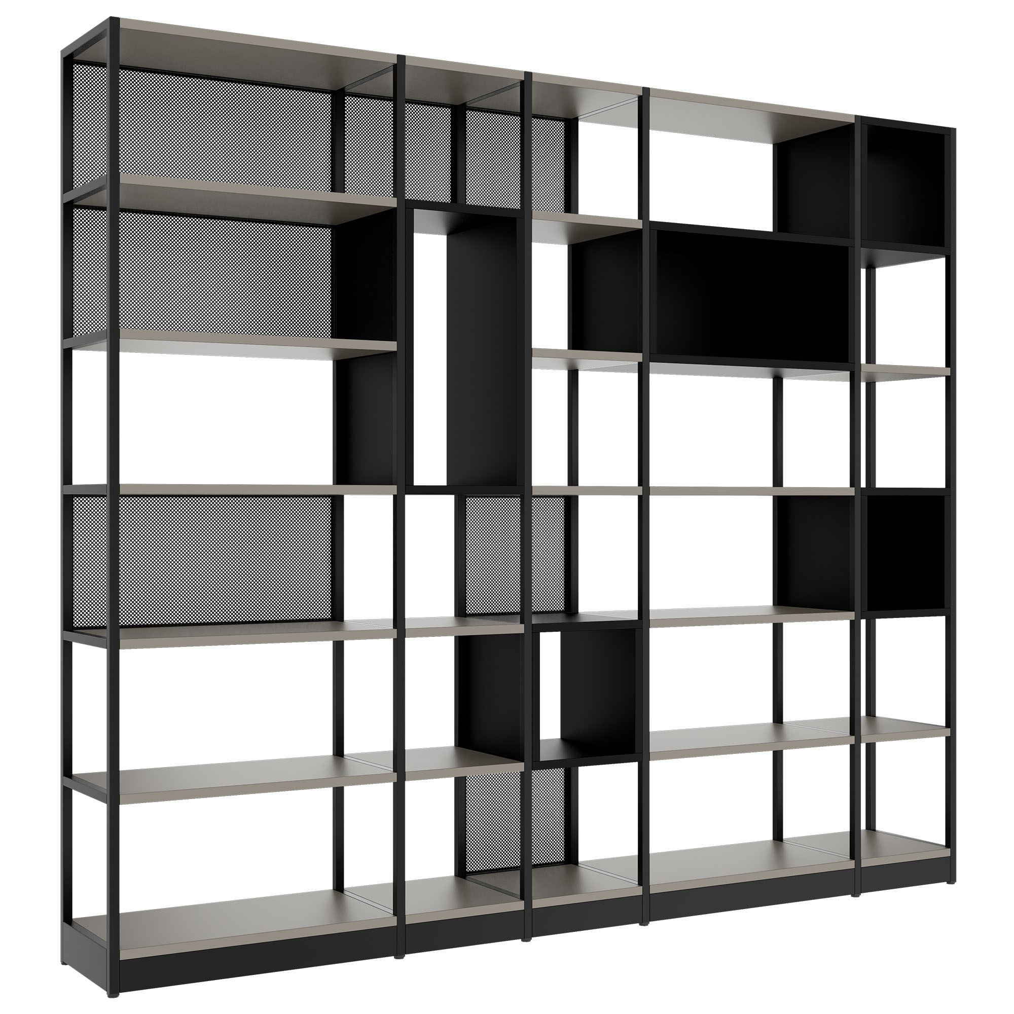 ATELLA shelf cabinet | 6 OH, 2736 x 2395 mm, Cubanite gray - 1 Main Image