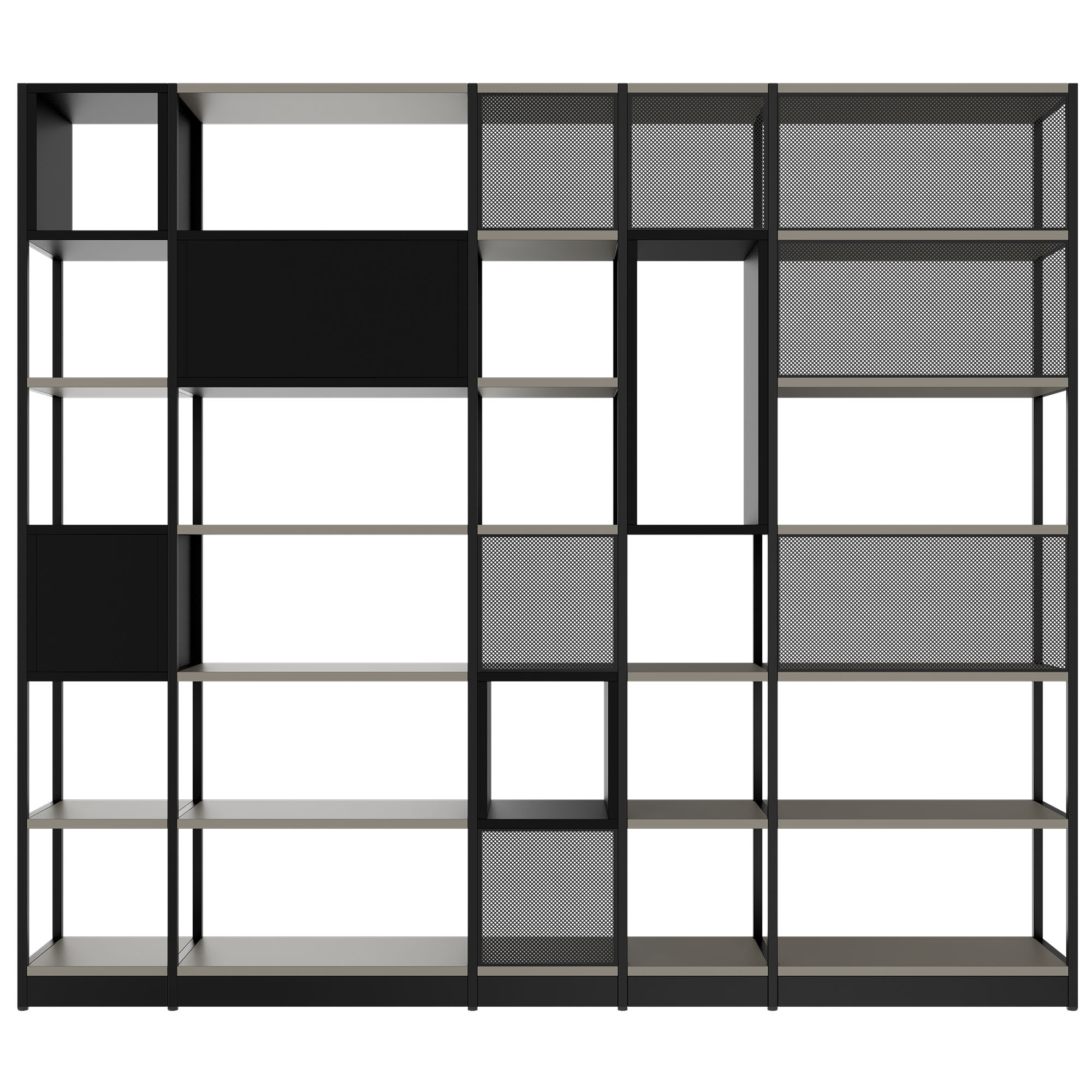 ATELLA shelf cabinet | 6 OH, 2736 x 2395 mm, Cubanite gray - 4 Main Image