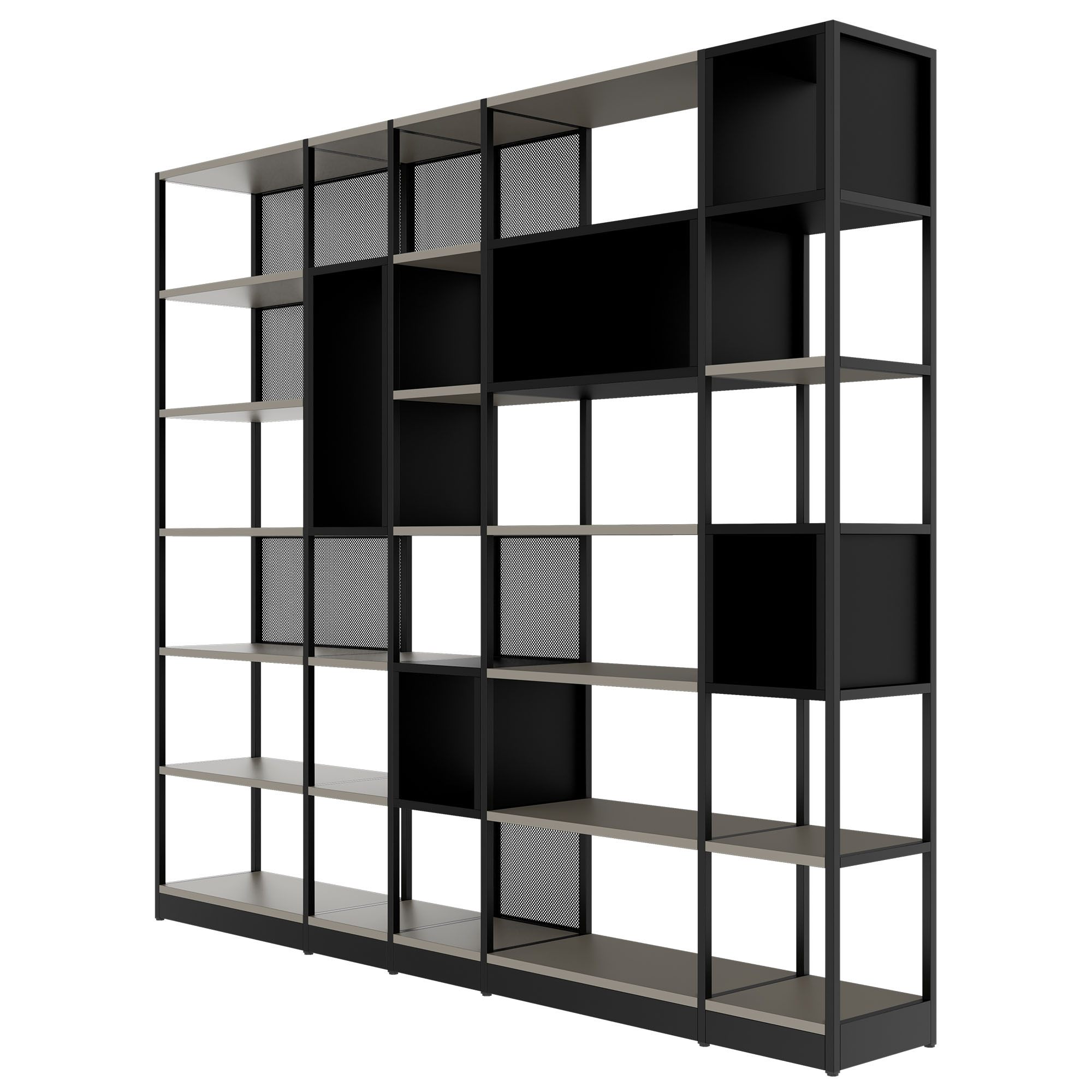 ATELLA shelf cabinet | 6 OH, 2736 x 2395 mm, Cubanite gray - 3 Main Image