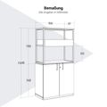 CHOICE Regalschrank | 4 OH, 800 x 1545 mm, Blumenkasten, Weiss - 8 Thumbnail Image