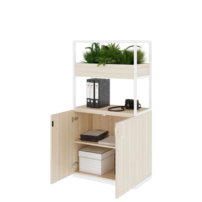 CHOICE Regalschrank | 4 OH, 800 x 1545 mm, Blumenkasten, Sandesche