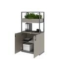 CHOICE Cabinet scaffale | 4 OH, 800 x 1545 mm, floreale, grigio cubanite - 3 Thumbnail Image