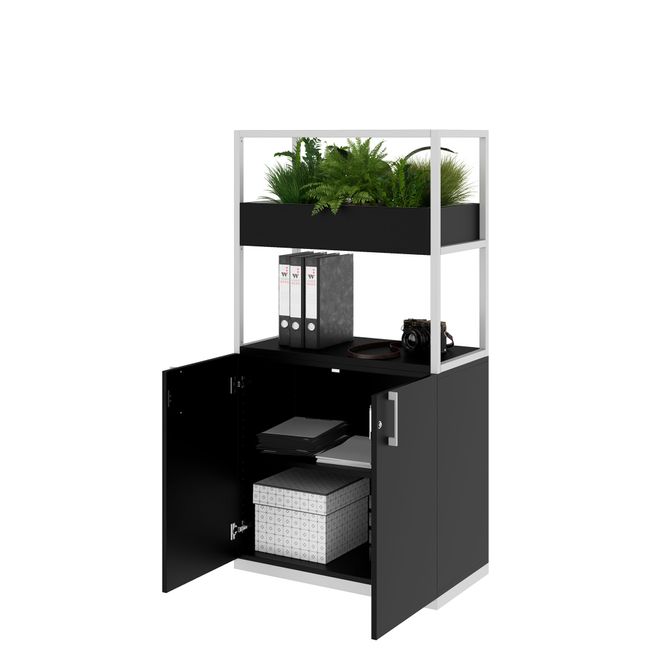 CHOICE Regalschrank | 4 OH, 800 x 1545 mm, Blumenkasten, Schwarz CHOICE Regalschrank | 4 OH, 800 x 1545 mm, Blumenkasten, Schwarz