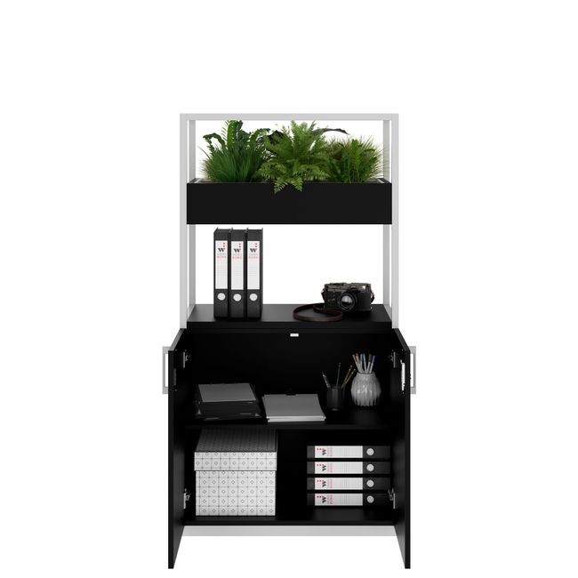 CHOICE Regalschrank | 4 OH, 800 x 1545 mm, Blumenkasten, Schwarz CHOICE Regalschrank | 4 OH, 800 x 1545 mm, Blumenkasten, Schwarz