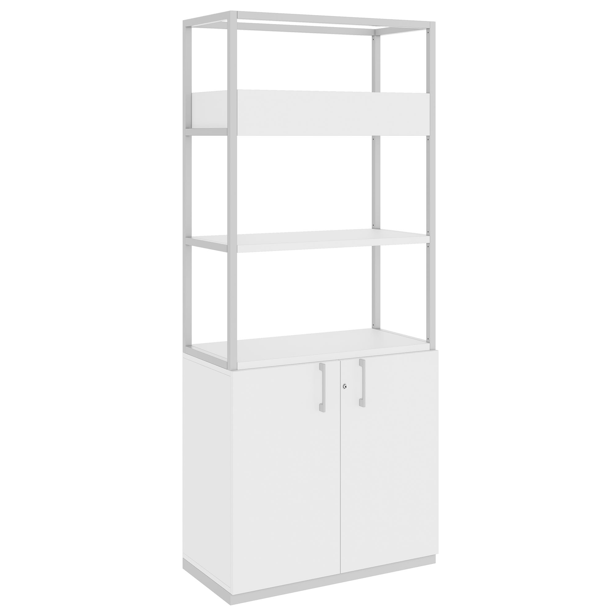 CHOICE Regalschrank | 5 OH, 800 x 1925 mm, Blumenkasten, Weiss - 1 Main Image