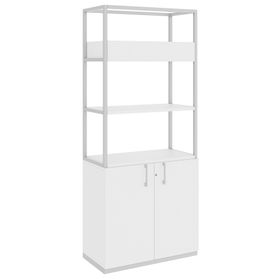 CHOICE Regalschrank | 5 OH, 800 x 1925 mm, Blumenkasten, Weiß