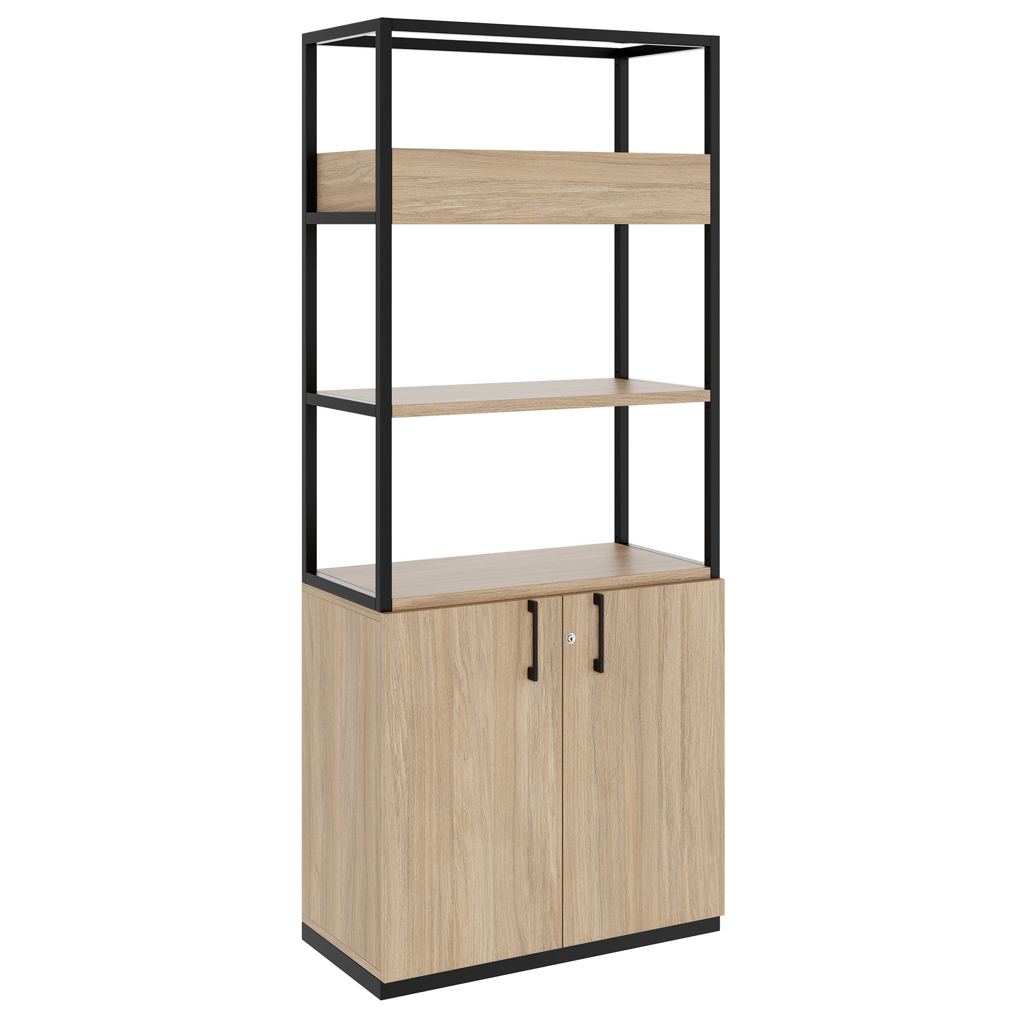 CHOICE Cabinet scaffale | 5 OH, 800 x 1925 mm, floreale, quercia ambra - 1 Main Image