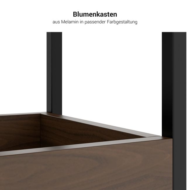 CHOICE Regalschrank | 5 OH, 800 x 1925 mm, Blumenkasten, Bernsteineiche