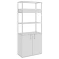 CHOICE shelf cabinet | 5 OH, 800 x 1925 mm, flower box, pearl gray - 1 Thumbnail Image