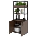 CHOICE shelf cabinet | 5 OH, 800 x 1925 mm, flower box, walnut - 3 Thumbnail Image