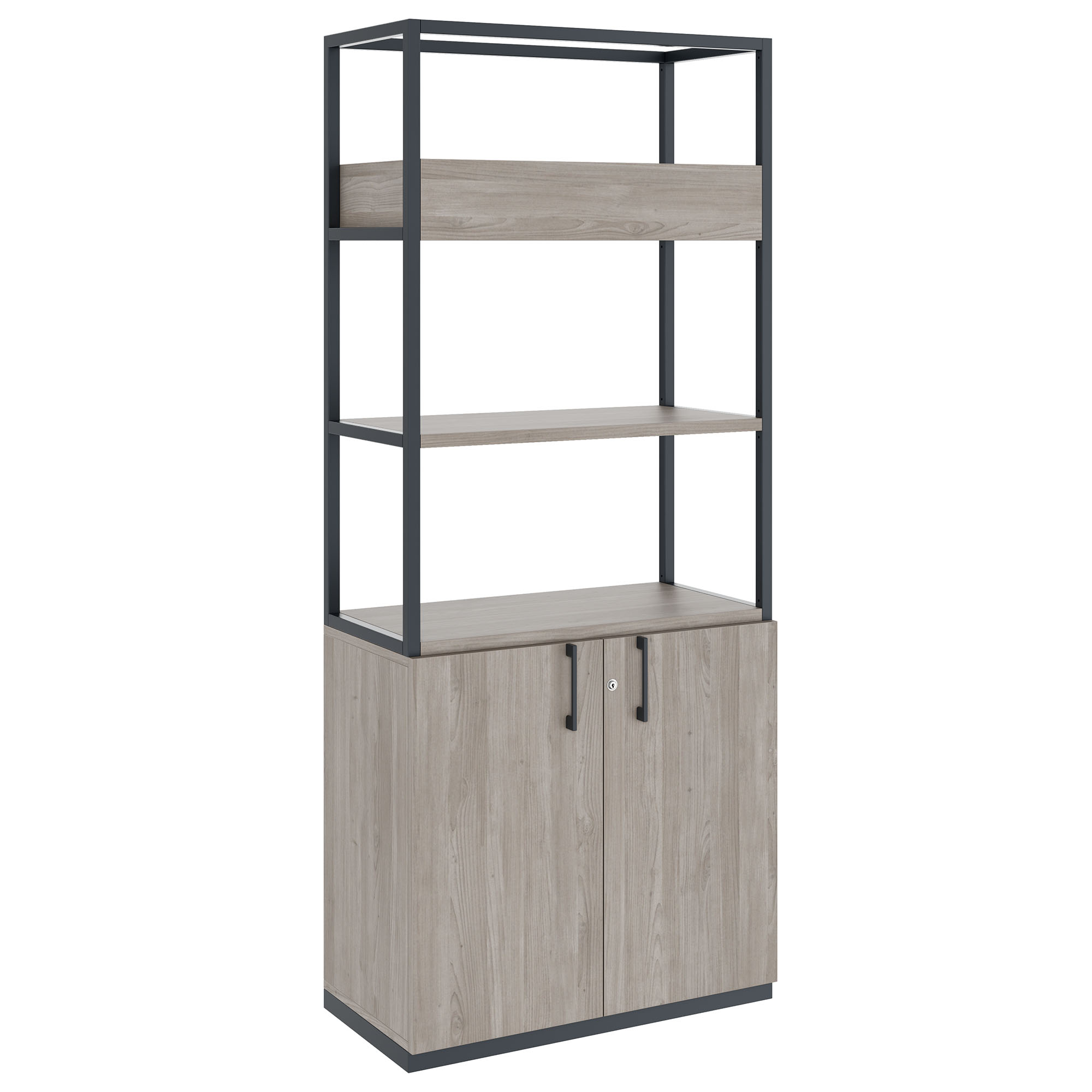 CHOICE Regalschrank | 5 OH, 800 x 1925 mm, Blumenkasten, Nordeiche grau - 1 Main Image