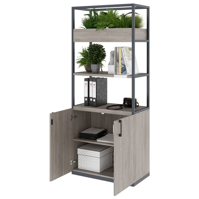 CHOICE Regalschrank | 5 OH, 800 x 1925 mm, Blumenkasten, Nordeiche grau CHOICE Regalschrank | 5 OH, 800 x 1925 mm, Blumenkasten, Nordeiche grau