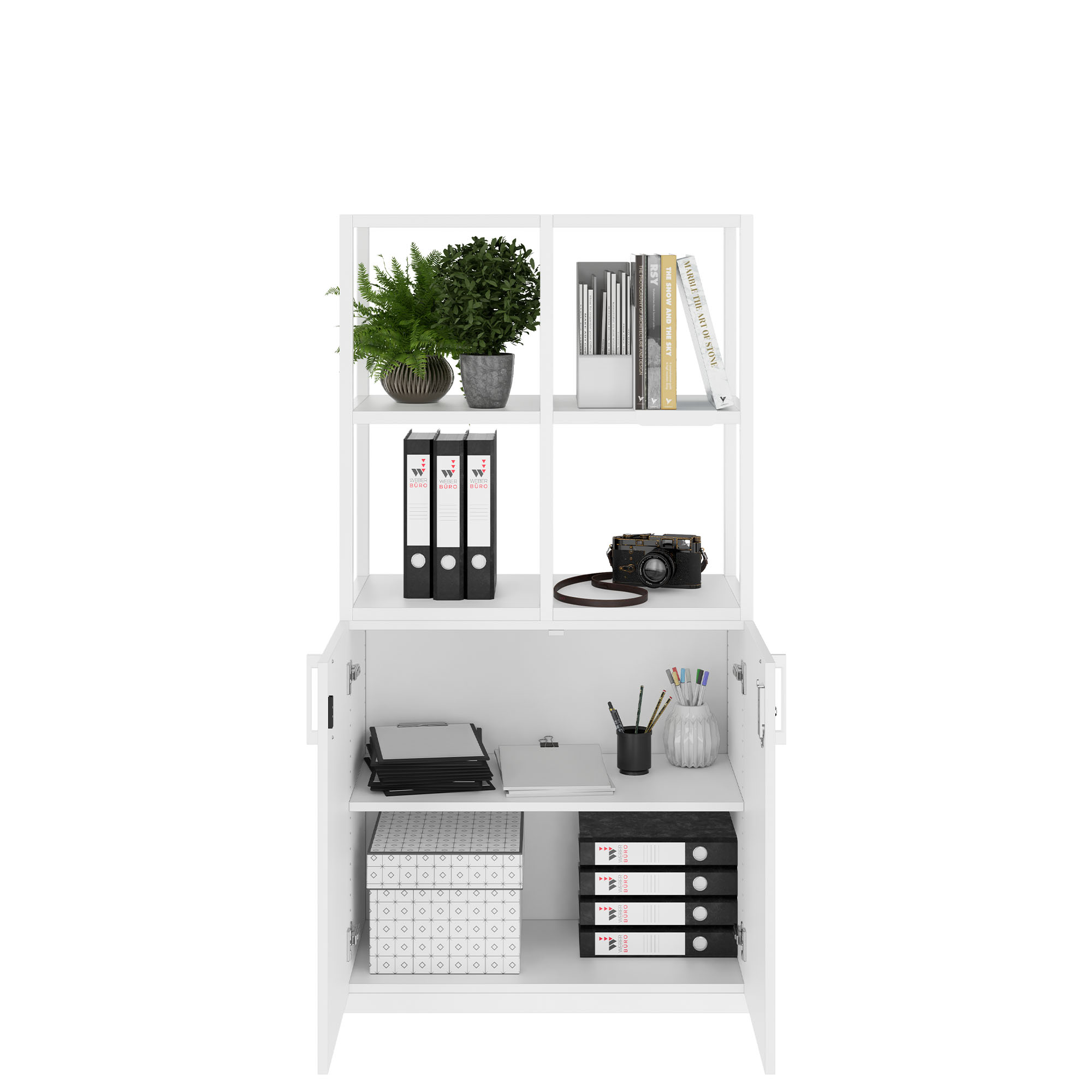 CHOICE Cabinet scaffale | 4 OH, 800 x 1545 mm, bianco - 2 Main Image