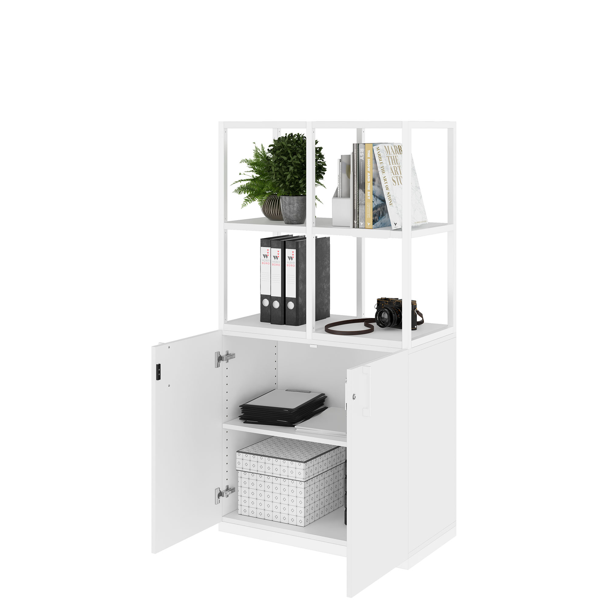 CHOICE Cabinet scaffale | 4 OH, 800 x 1545 mm, bianco - 3 Main Image