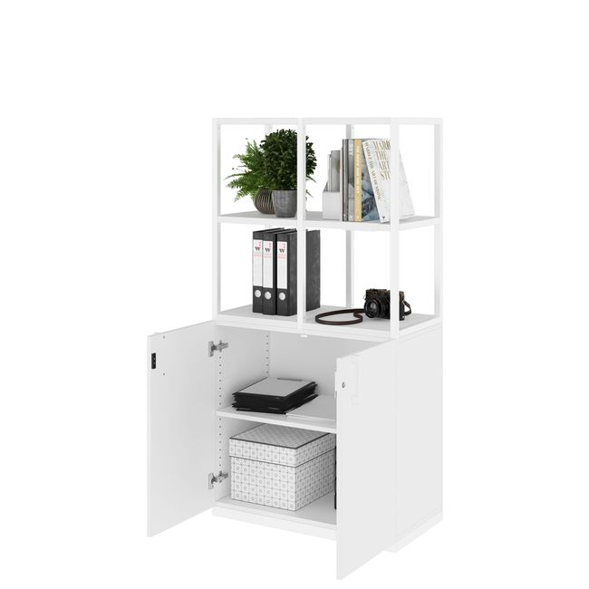 CHOICE Regalschrank | 4 OH, 800 x 1545 mm, Weiß