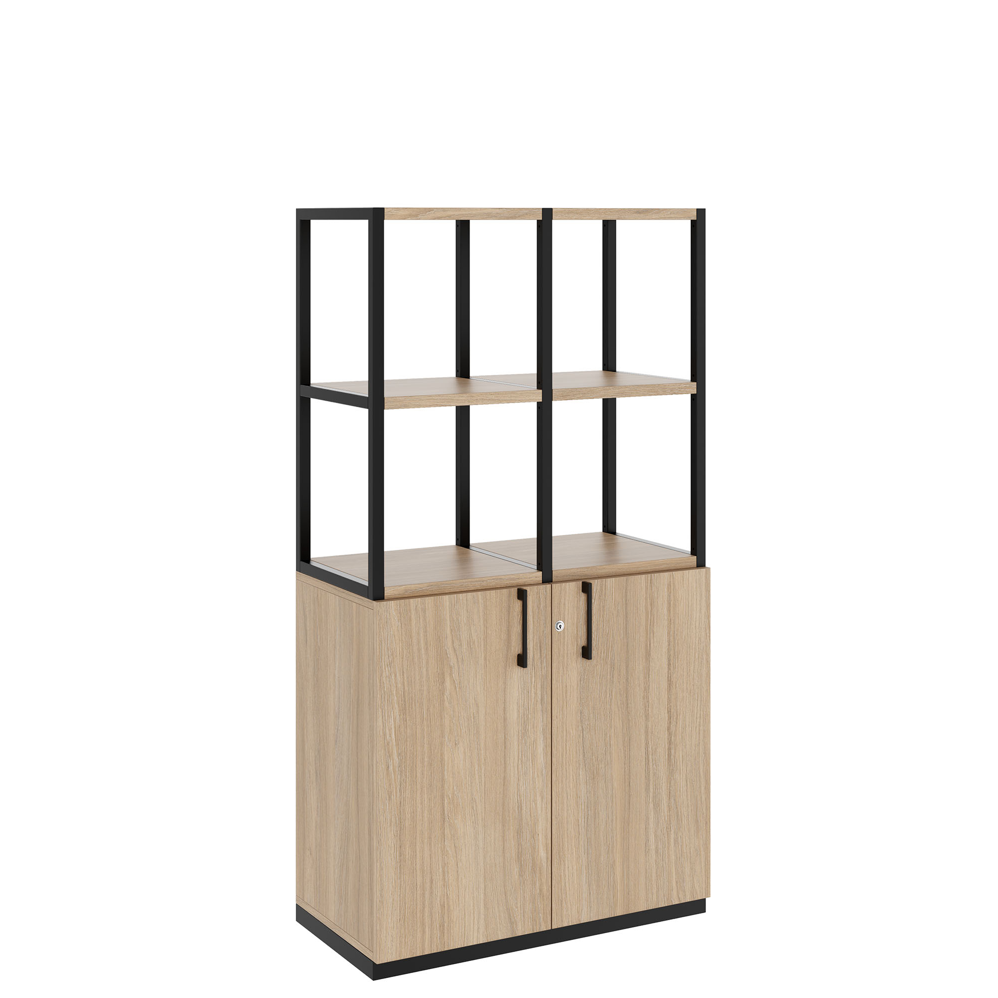CHOICE Regalschrank | 4 OH, 800 x 1545 mm, Bernsteineiche - 1 Main Image
