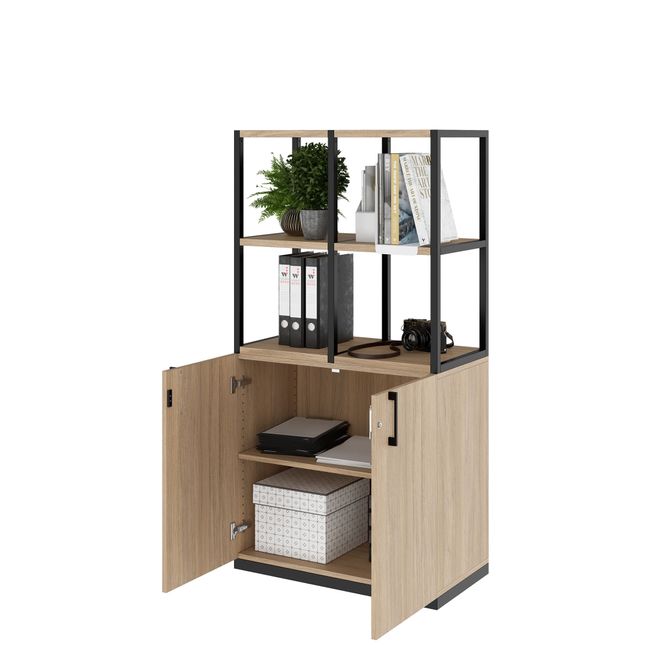 CHOICE Regalschrank | 4 OH, 800 x 1545 mm, Bernsteineiche CHOICE Regalschrank | 4 OH, 800 x 1545 mm, Bernsteineiche