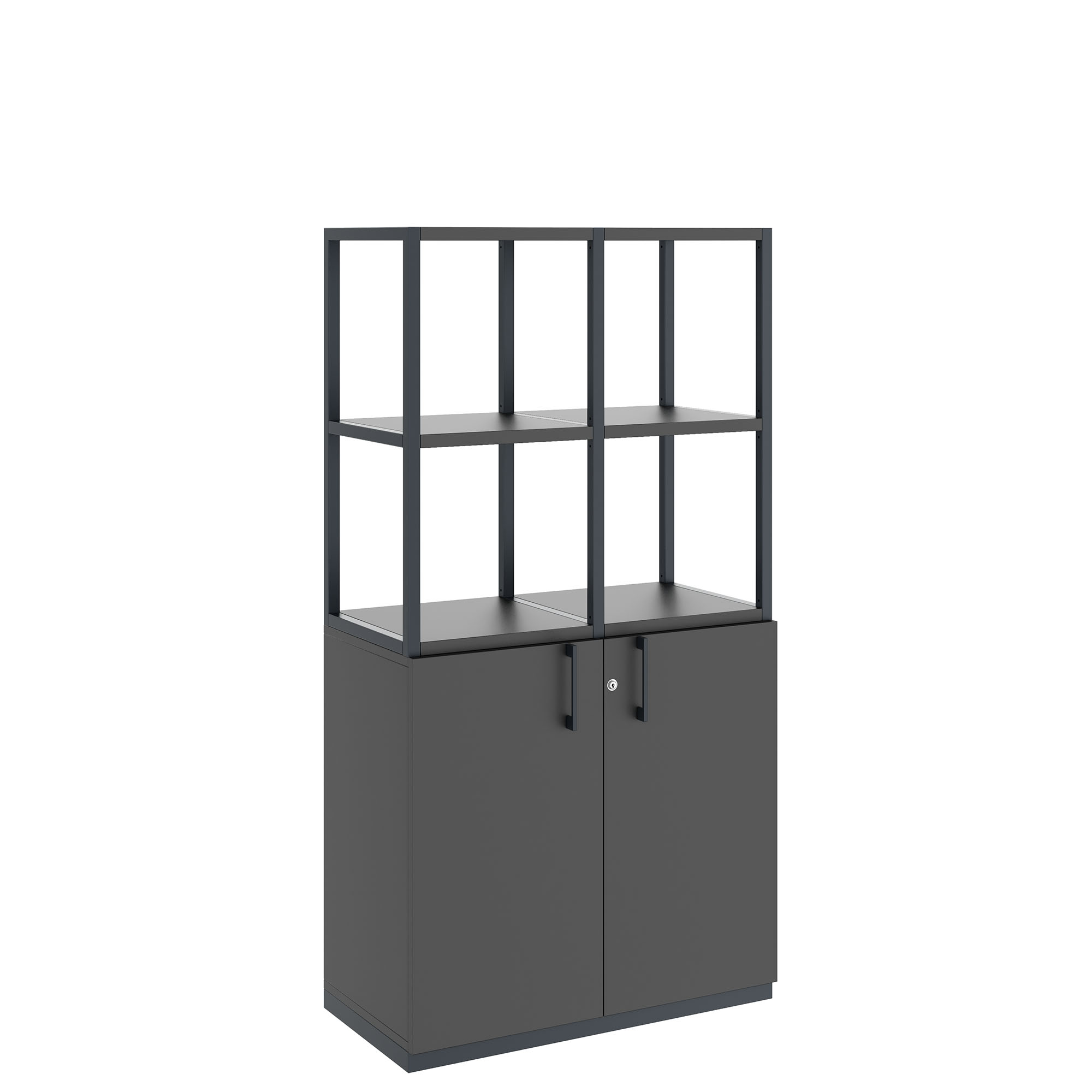 CHOICE Regalschrank | 4 OH, 800 x 1545 mm, Anthrazit - 1 Main Image