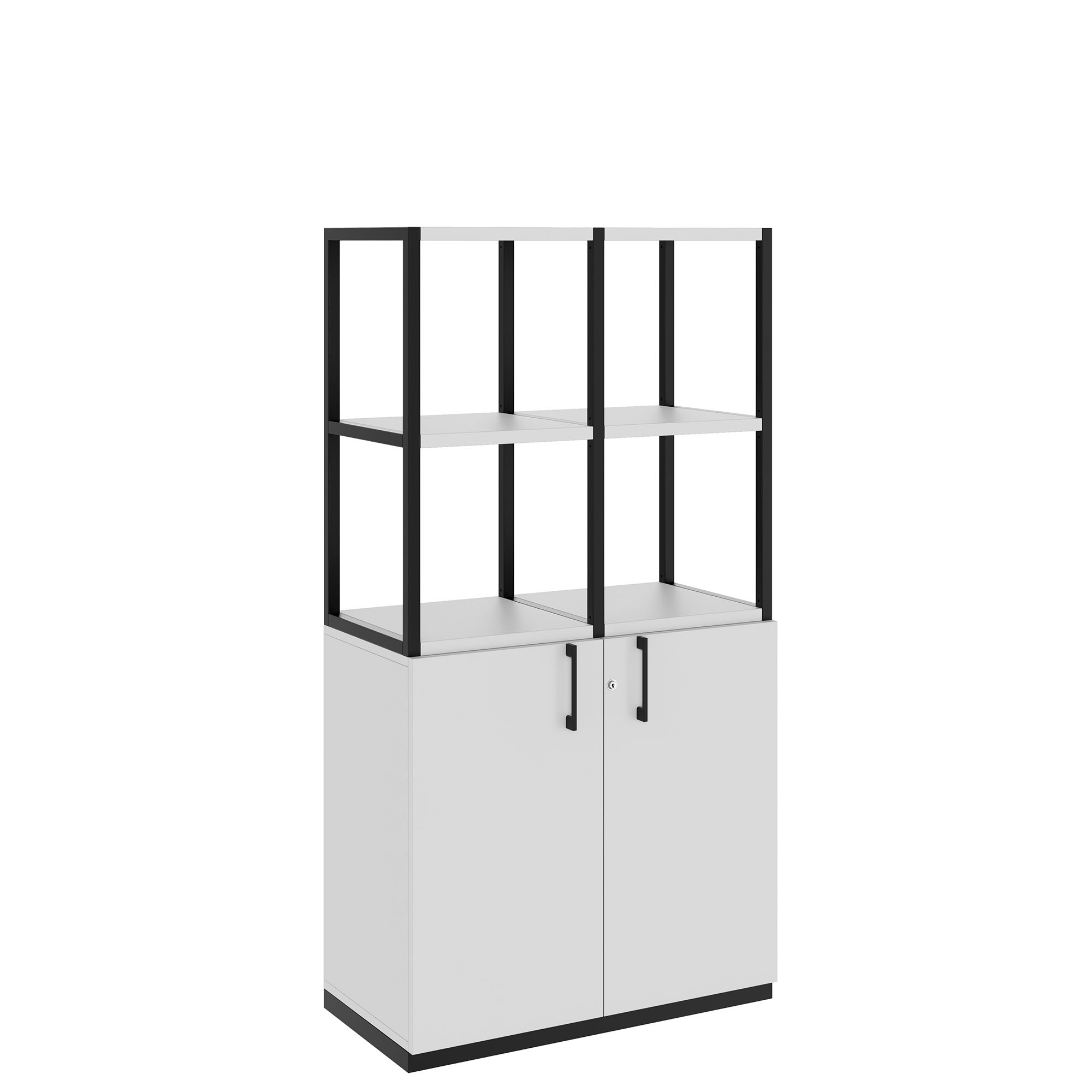 CHOICE Regalschrank | 4 OH, 800 x 1545 mm, Perlgrau - 1 Main Image