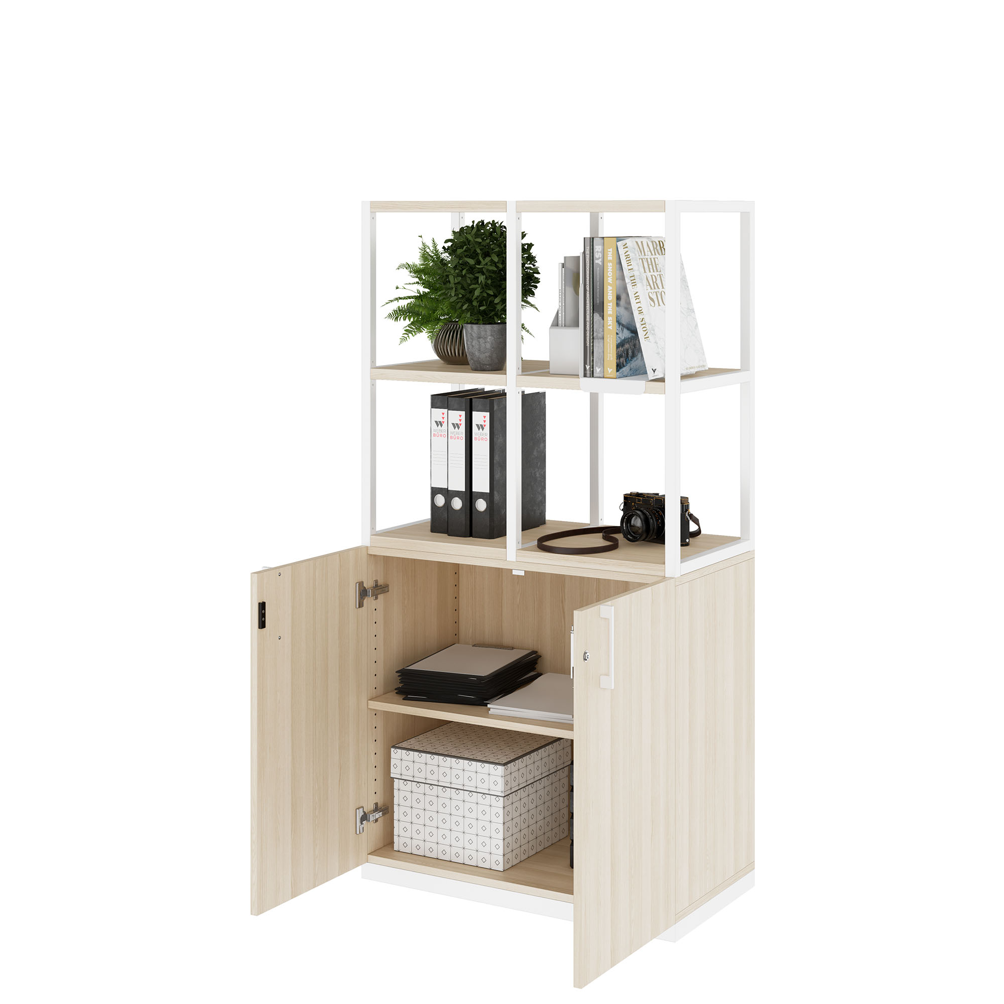 CHOICE Regalschrank | 4 OH, 800 x 1545 mm, Sandesche - 3 Main Image