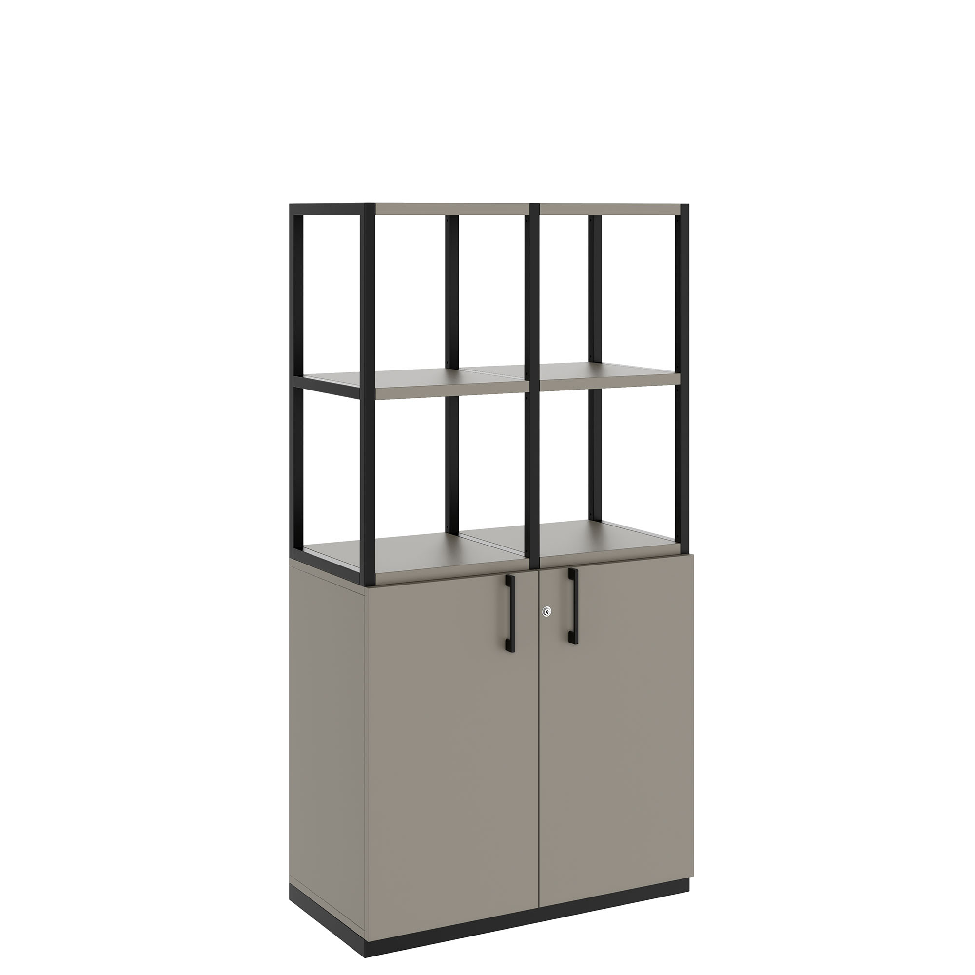 CHOICE shelf cabinet | 4 OH, 800 x 1545 mm, Cubanite gray - 1 Main Image