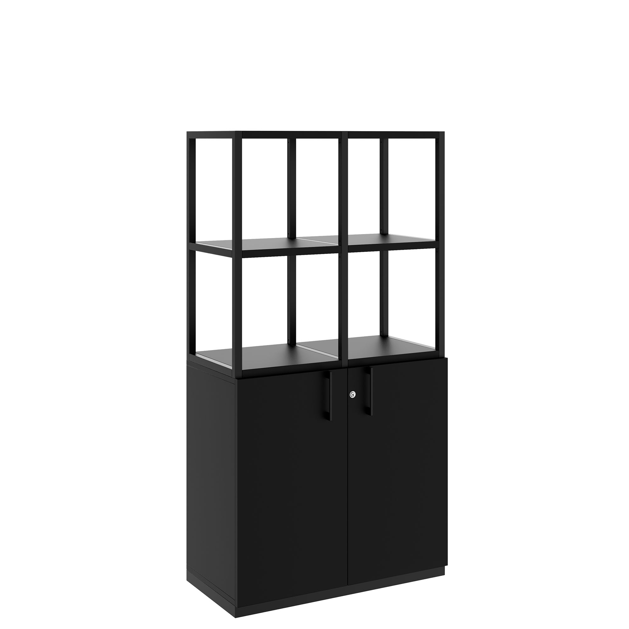 CHOICE shelf cabinet | 4 OH, 800 x 1545 mm, black - 1 Main Image