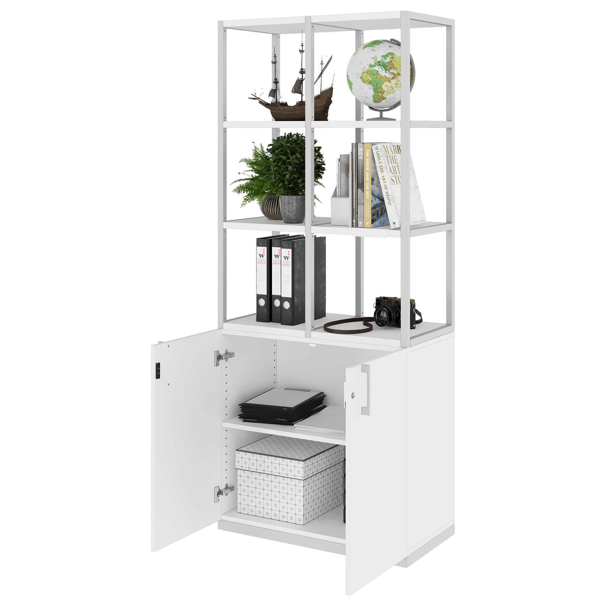 CHOICE Regalschrank | 5 OH, 800 x 1925 mm, Weiß - 3 Main Image