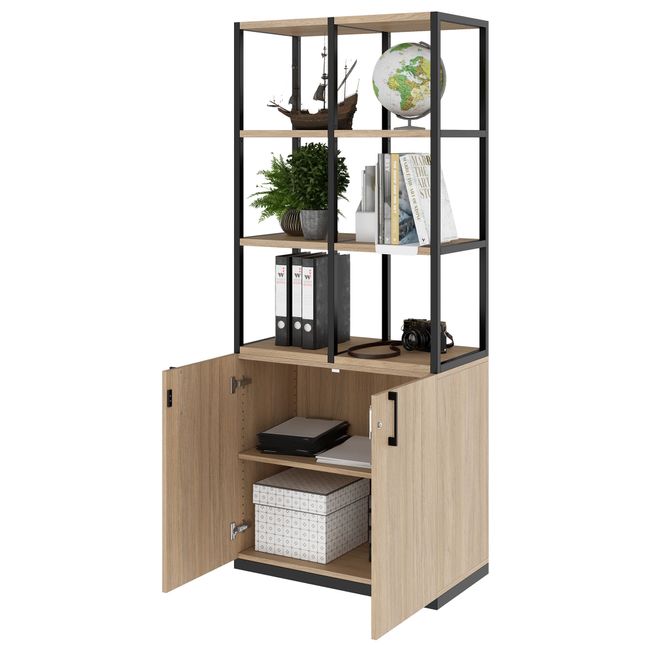 CHOICE Regalschrank | 5 OH, 800 x 1925 mm, Bernsteineiche CHOICE Regalschrank | 5 OH, 800 x 1925 mm, Bernsteineiche
