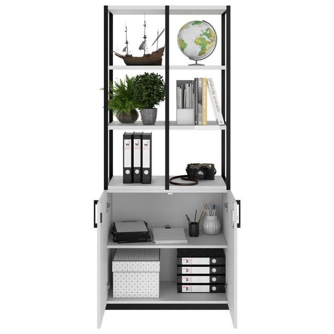 CHOICE Regalschrank | 5 OH, 800 x 1925 mm, Perlgrau