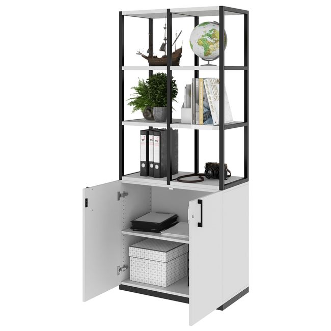 CHOICE Regalschrank | 5 OH, 800 x 1925 mm, Perlgrau