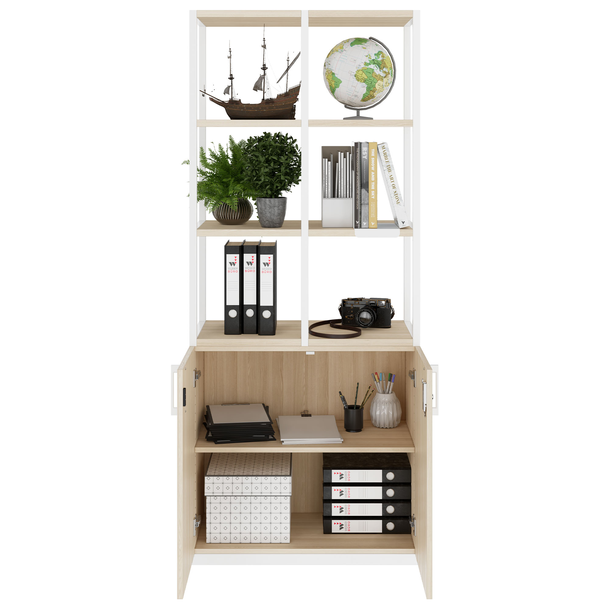 CHOICE Cabinet scaffale | 5 Oh, 800 x 1925 mm, cenere di sabbia - 2 Main Image