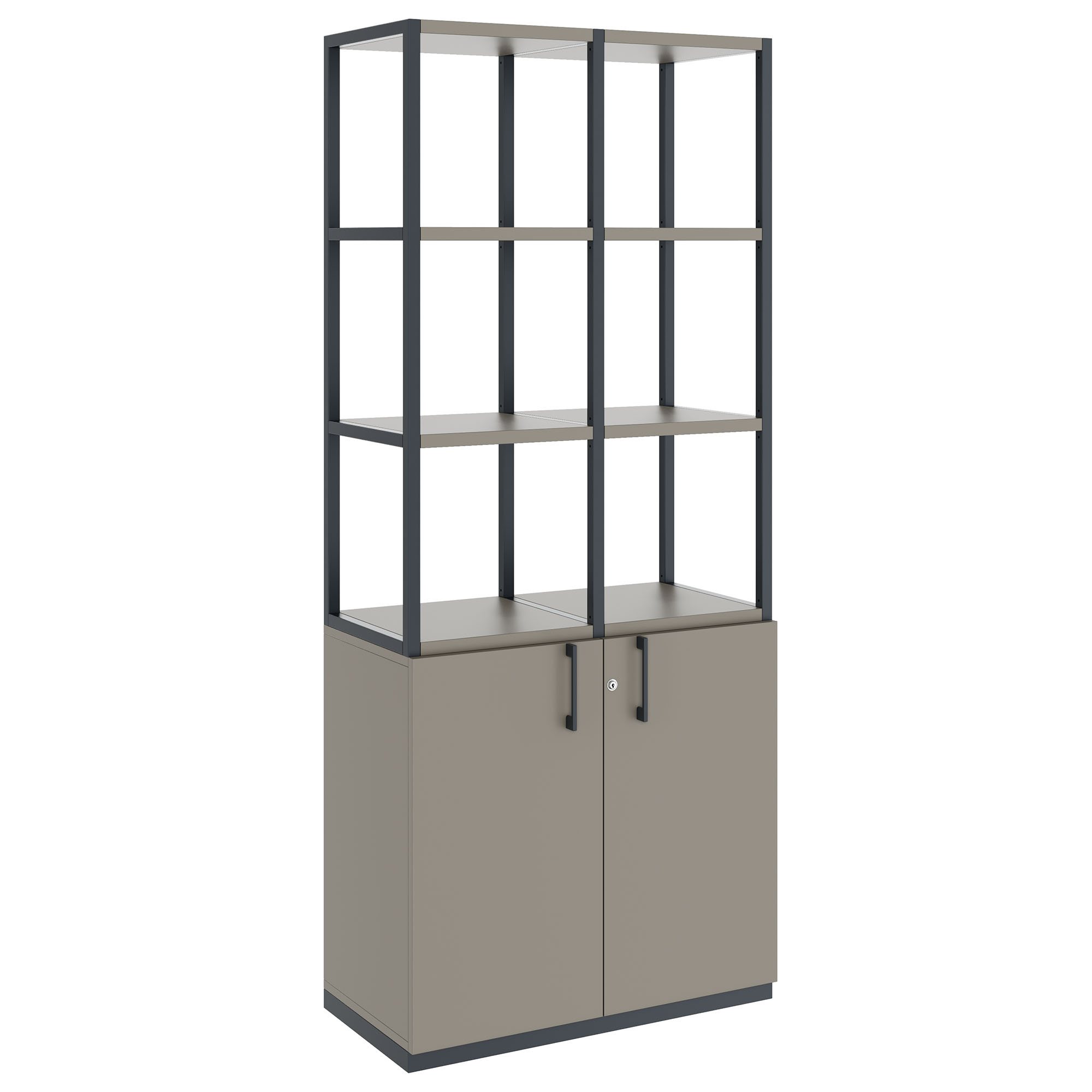 CHOICE shelf cabinet | 5 OH, 800 x 1925 mm, Cubanite gray - 1 Main Image