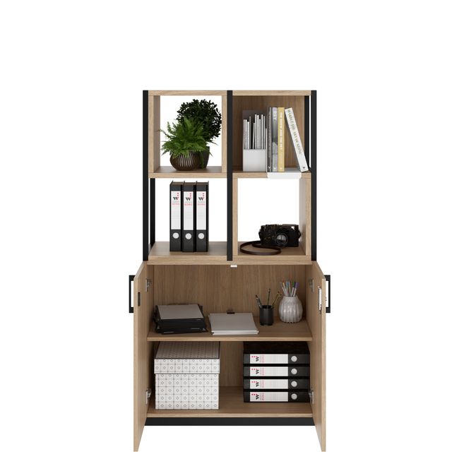 CHOICE Regalschrank | 4 OH, 800 x 1545 mm, Regalkisten, Bernsteineiche CHOICE Regalschrank | 4 OH, 800 x 1545 mm, Regalkisten, Bernsteineiche