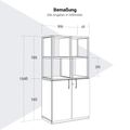 CHOICE Regalschrank | 4 OH, 800 x 1545 mm, Regalkisten, Anthrazit - 8 Thumbnail Image