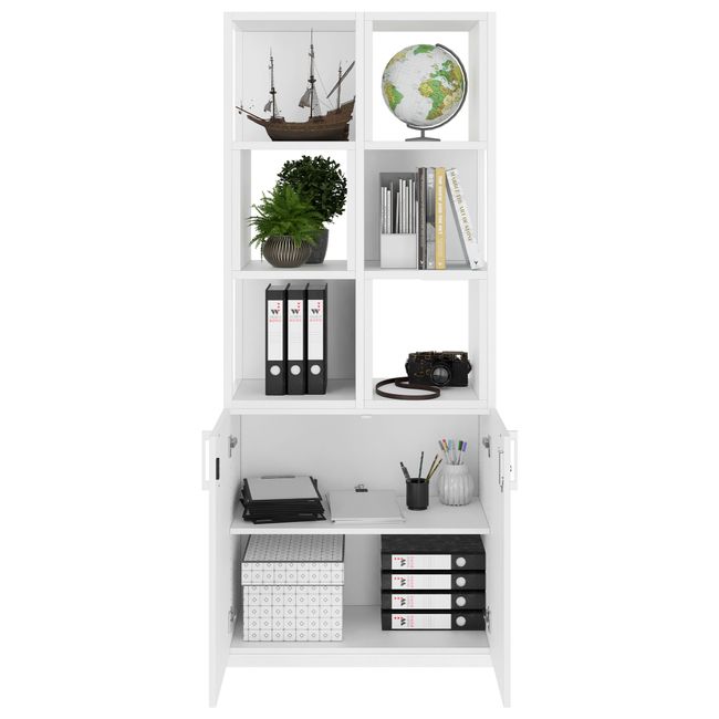 CHOICE Regalschrank | 5 OH, 800 x 1925 mm, Regalkisten, Weiß CHOICE Regalschrank | 5 OH, 800 x 1925 mm, Regalkisten, Weiß