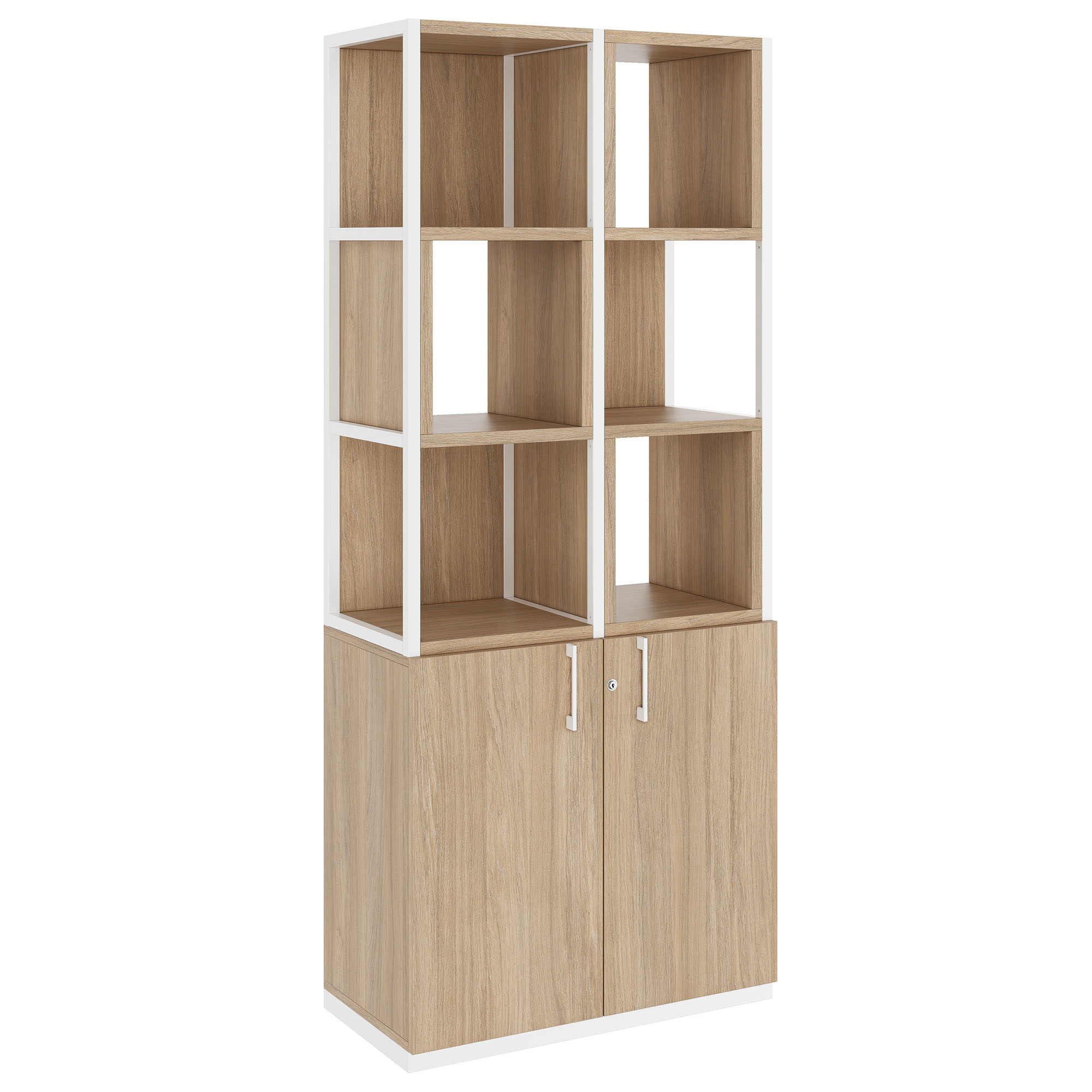 CHOICE Regalschrank | 5 OH, 800 x 1925 mm, Regalkisten, Bernsteineiche - 1 Main Image