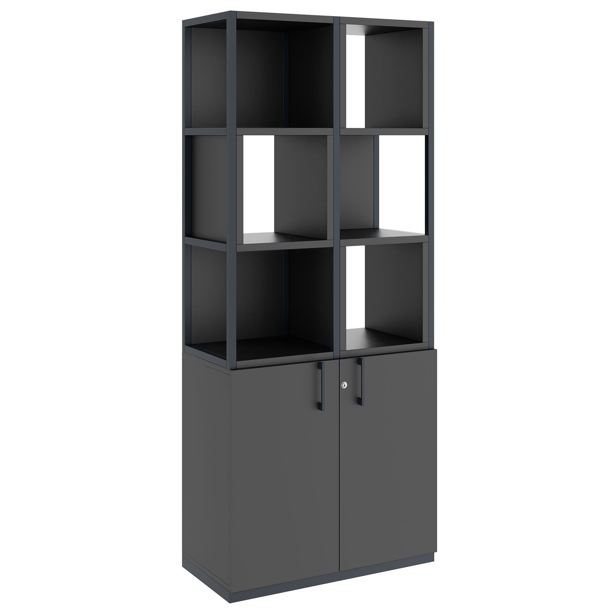 CHOICE Regalschrank | 5 OH, 800 x 1925 mm, Regalkisten, Anthrazit - 1 Main Image