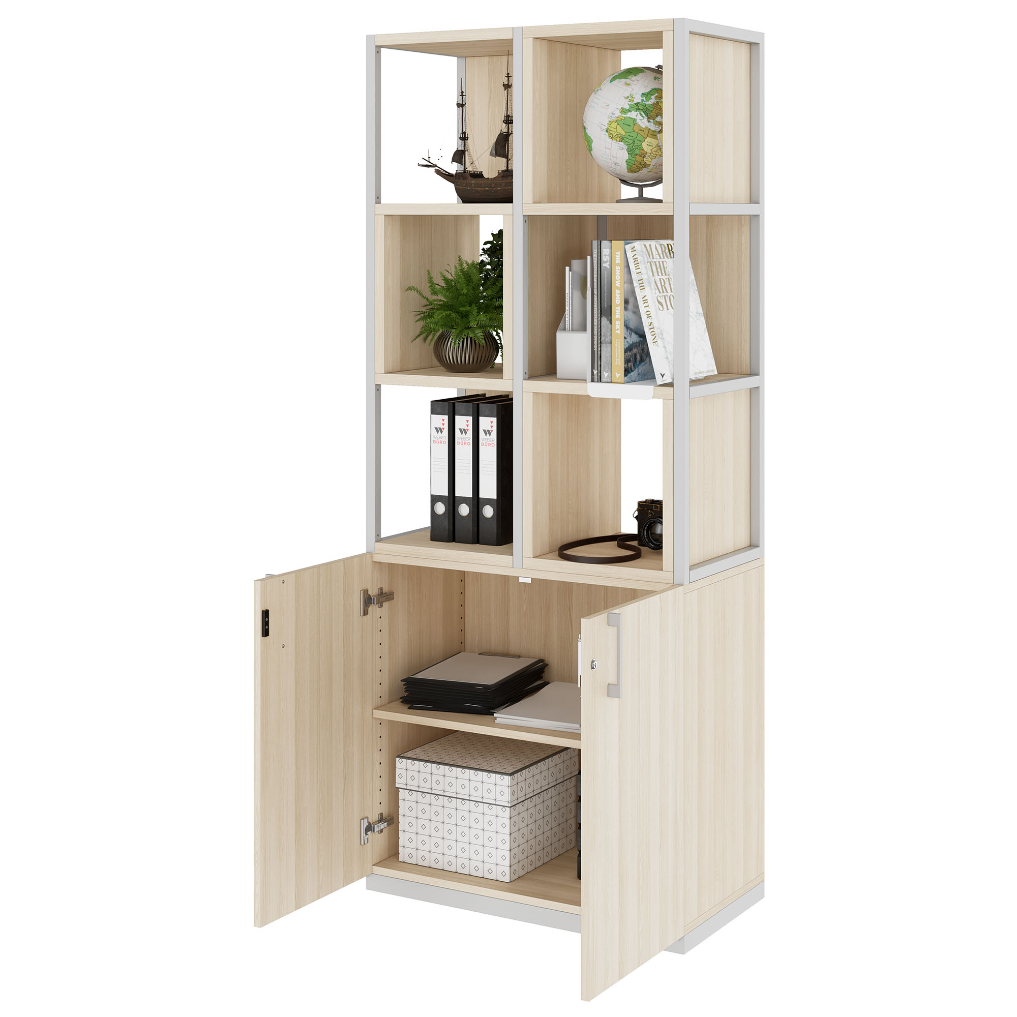 CHOICE Regalschrank | 5 OH, 800 x 1925 mm, Regalkisten, Sandesche - 3 Main Image