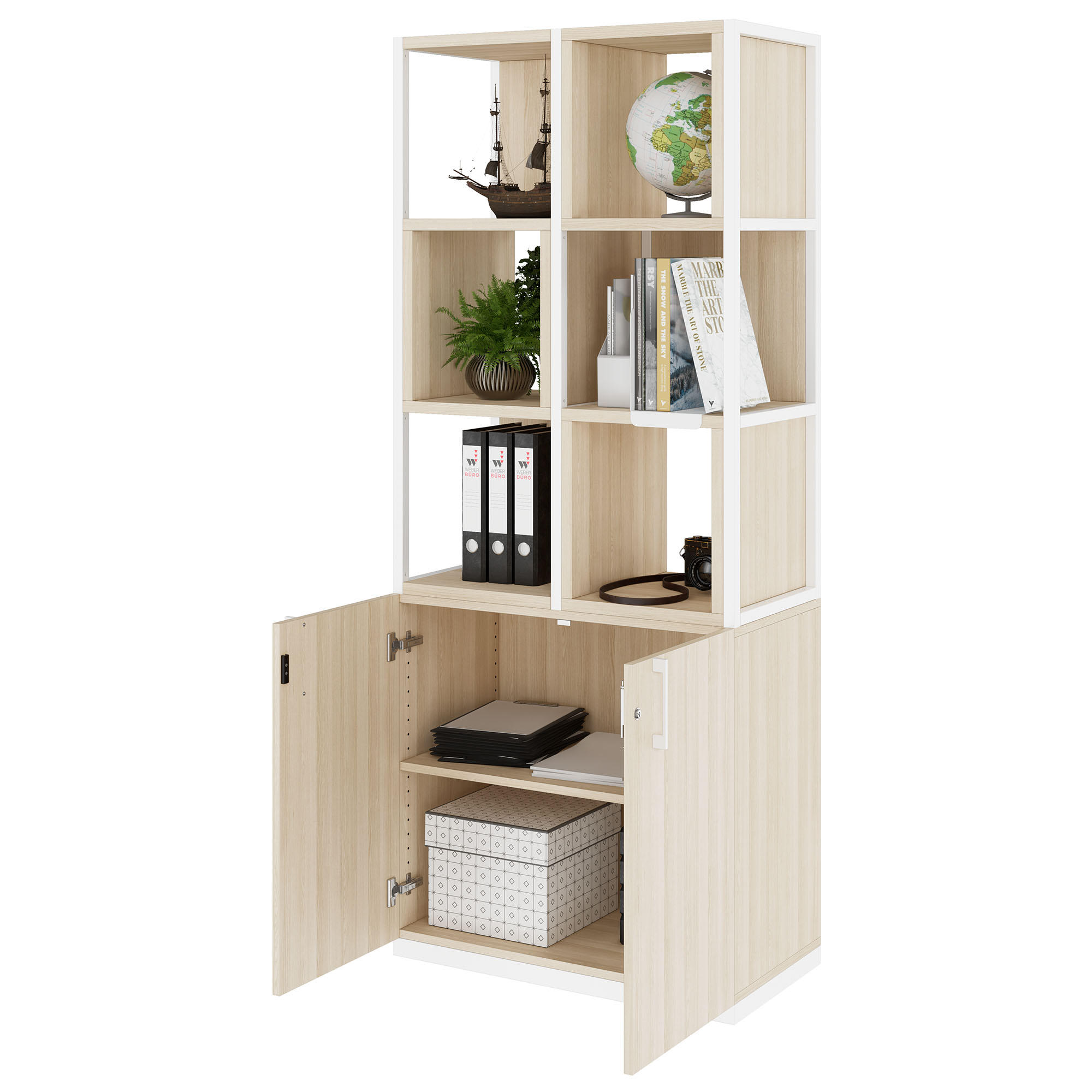 CHOICE Regalschrank | 5 OH, 800 x 1925 mm, Regalkisten, Sandesche - 3 Main Image