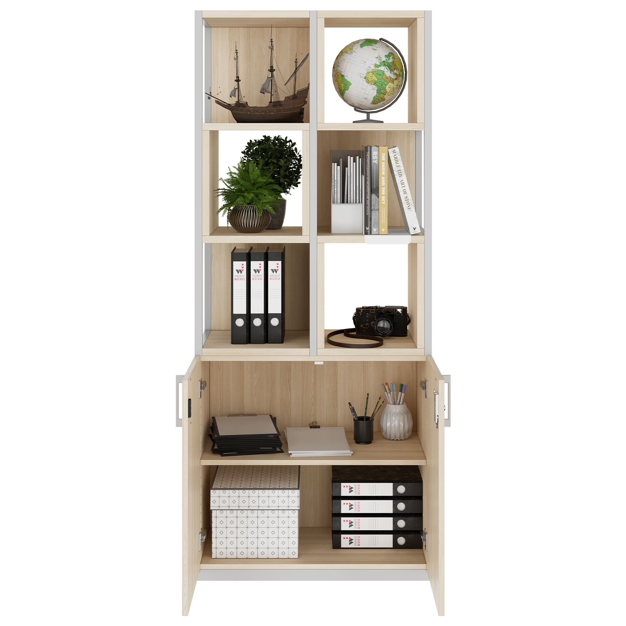 CHOICE Regalschrank | 5 OH, 800 x 1925 mm, Regalkisten, Sandesche - 2 Main Image