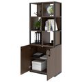 CHOICE shelf cabinet | 5 OH, 800 x 1925 mm, shelf boxes, walnut - 3 Thumbnail Image