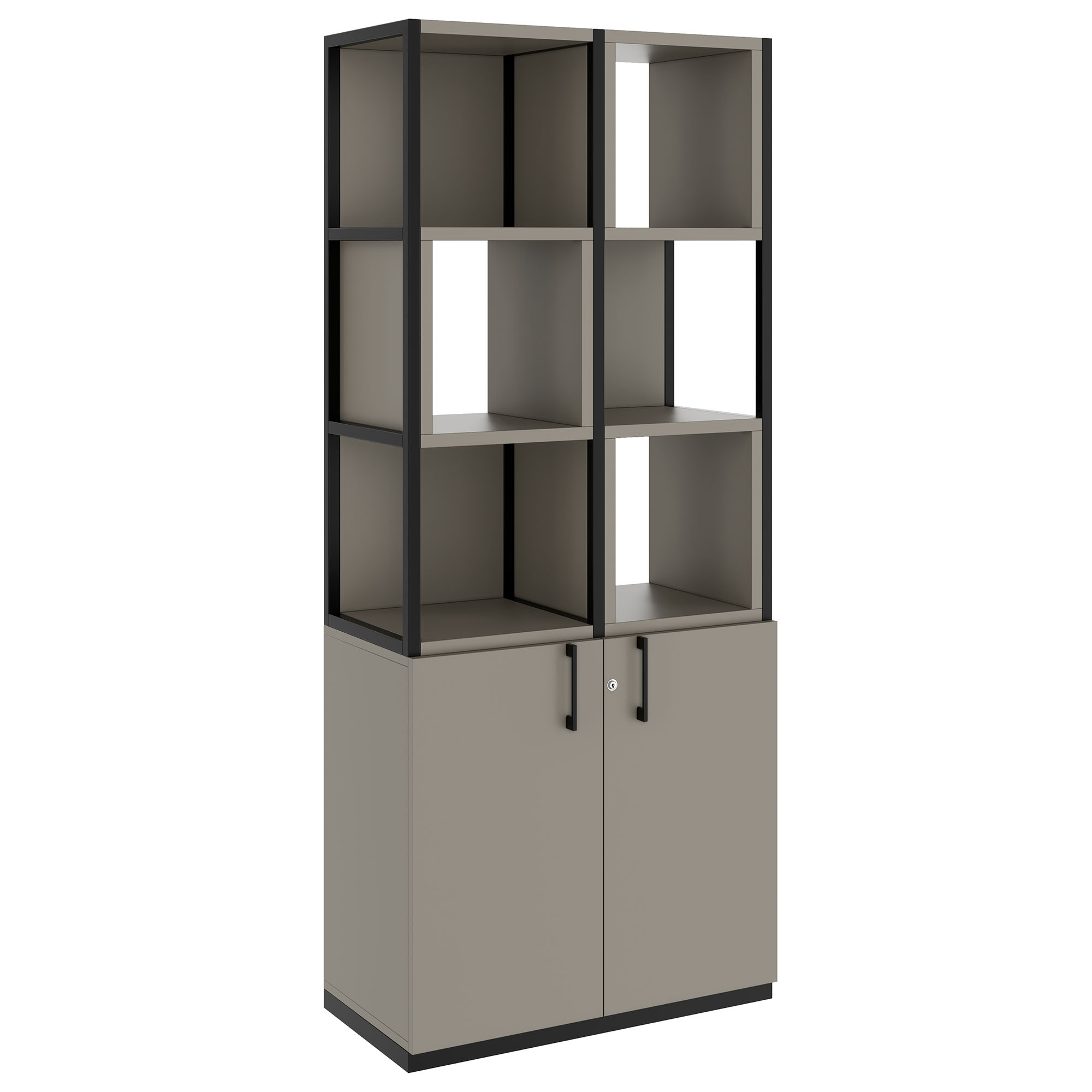 CHOICE shelf cabinet | 5 OH, 800 x 1925 mm, shelf boxes, Cubanite gray - 1 Main Image