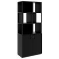 CHOICE shelf cabinet | 5 OH, 800 x 1925 mm, shelf boxes, black - 1 Thumbnail Image