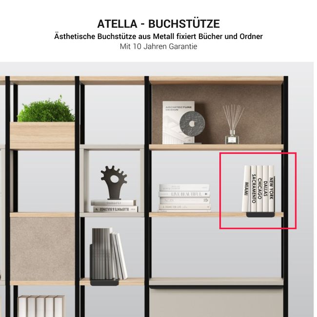 ATELLA Buchstütze | Metall ATELLA Buchstütze | Metall