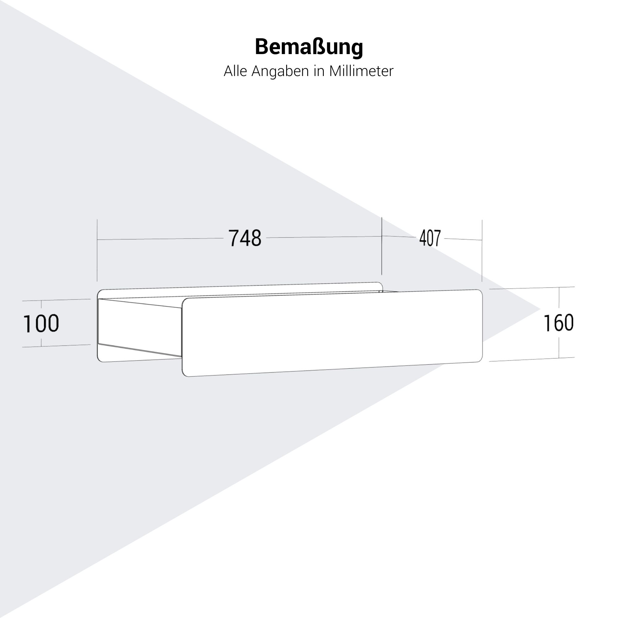 ATELLA Blumenkasten | 748 x 160 mm, Metall - 14 Main Image