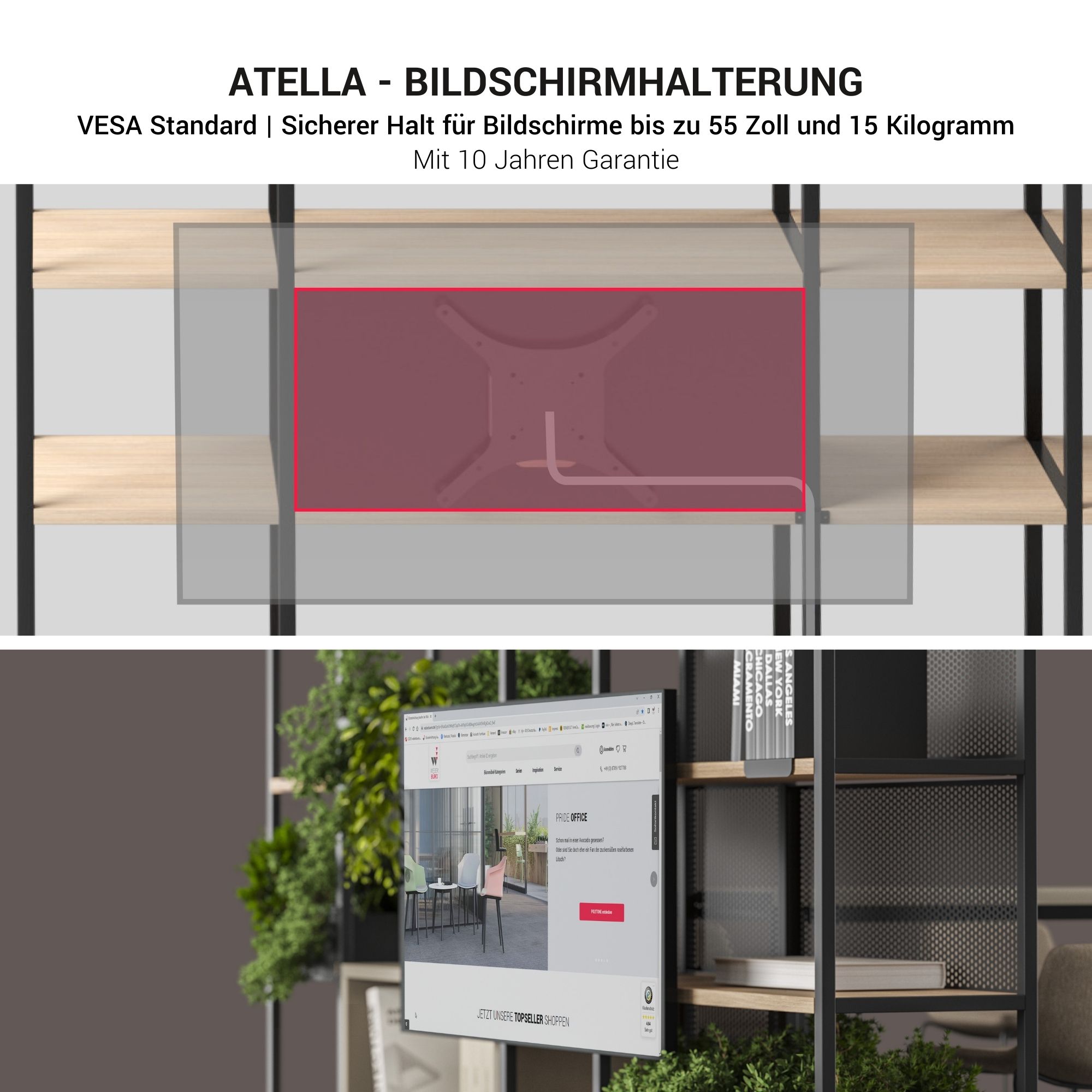 ATELLA Bildschirmhalterung | 362 x 355 - 3 Main Image