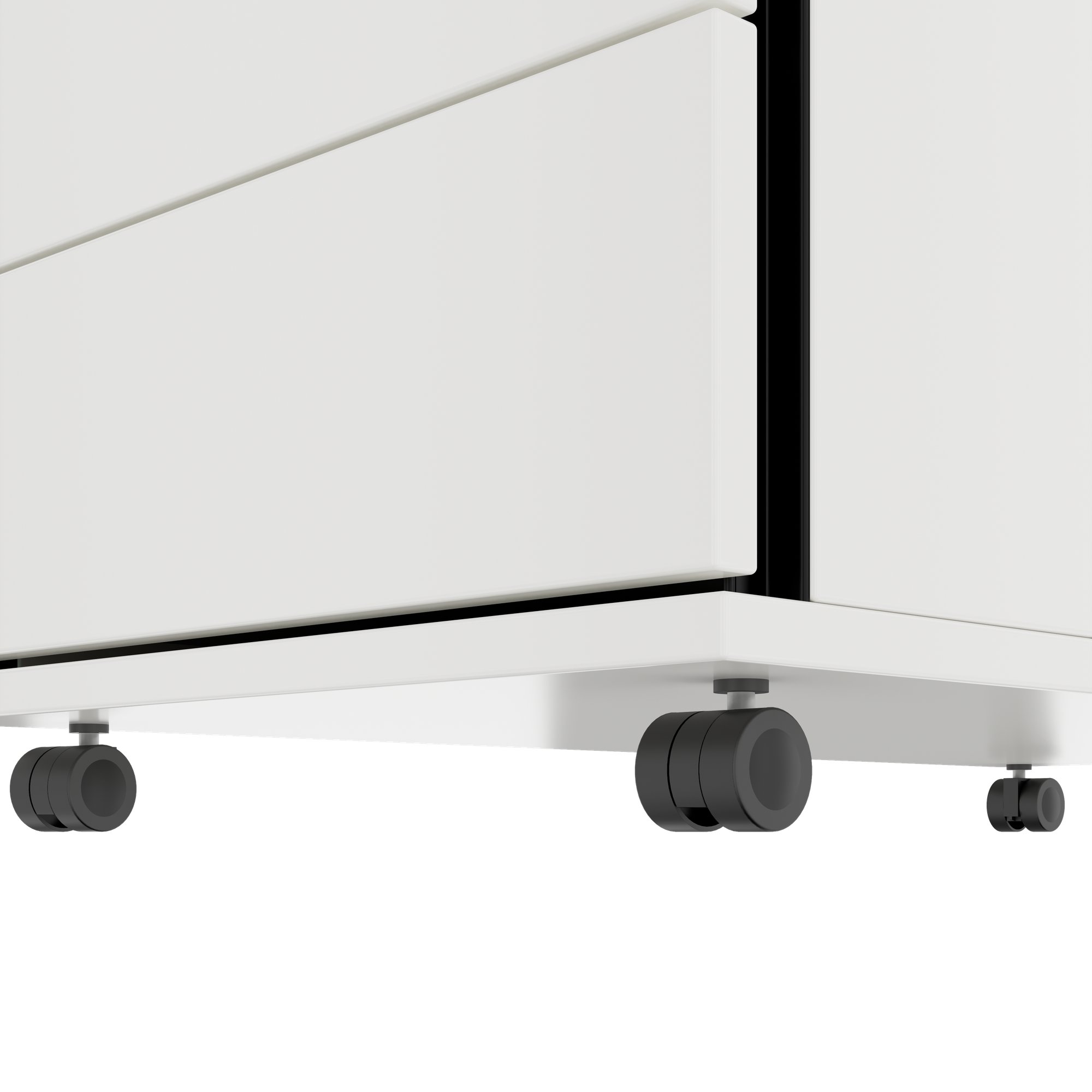 PRO Rollcontainer | 800 mm tief, Kleinteilefach, Soft-Close, Weiß - 10 Main Image