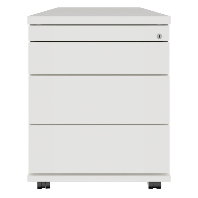 PRO Rollcontainer | 800 mm tief, Kleinteilefach, Soft-Close, Weiß