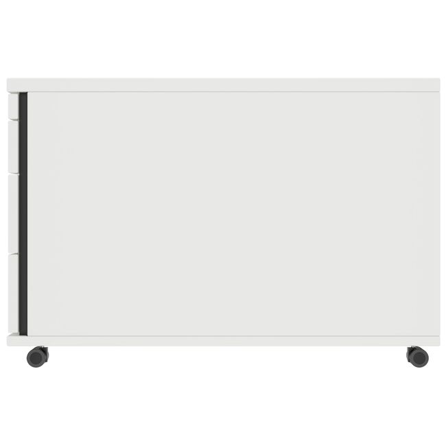 PRO Rollcontainer | 800 mm tief, Kleinteilefach, Soft-Close, Weiß